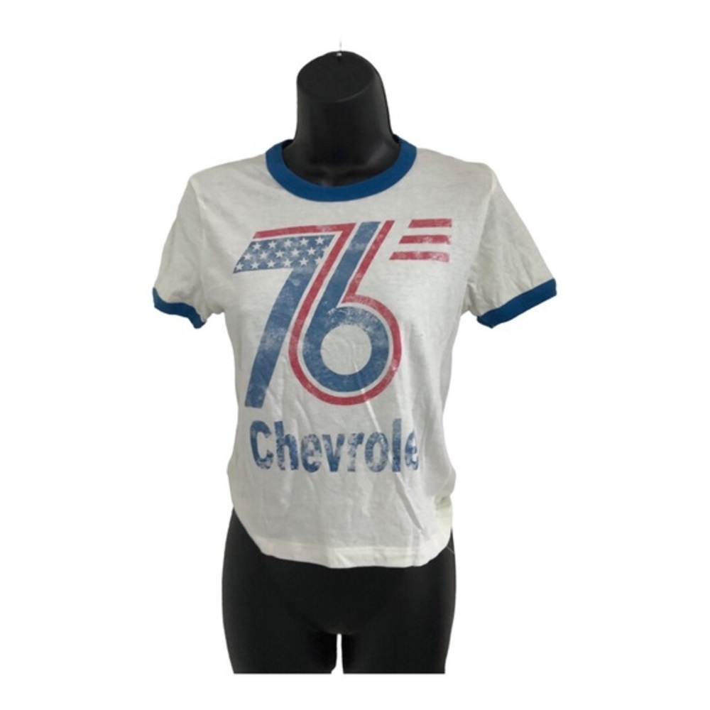 General motors GM Chevrolet vintage look retro off white T-shirt size XS new‎